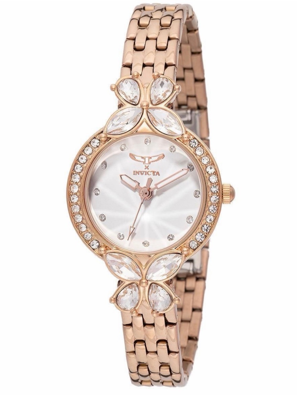 Invicta Women’s Butterfly Crystal Rose Gold Watch